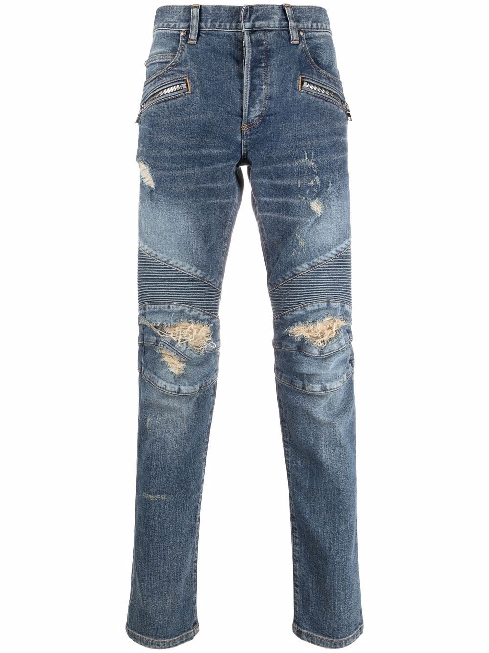 ripped-detail denim jeans - 1