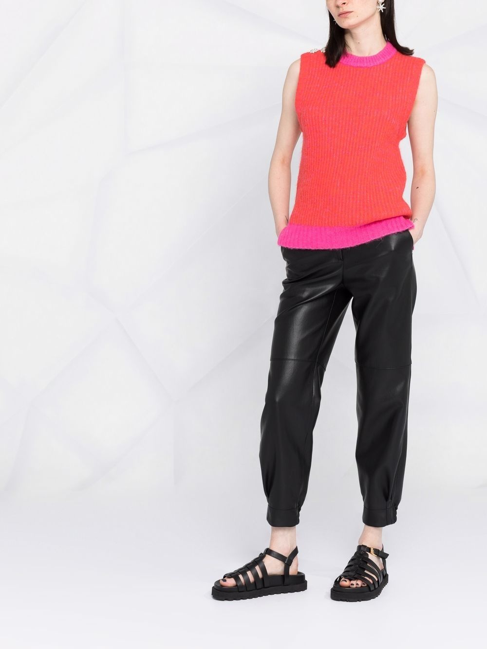 embellished wool-blend vest - 2