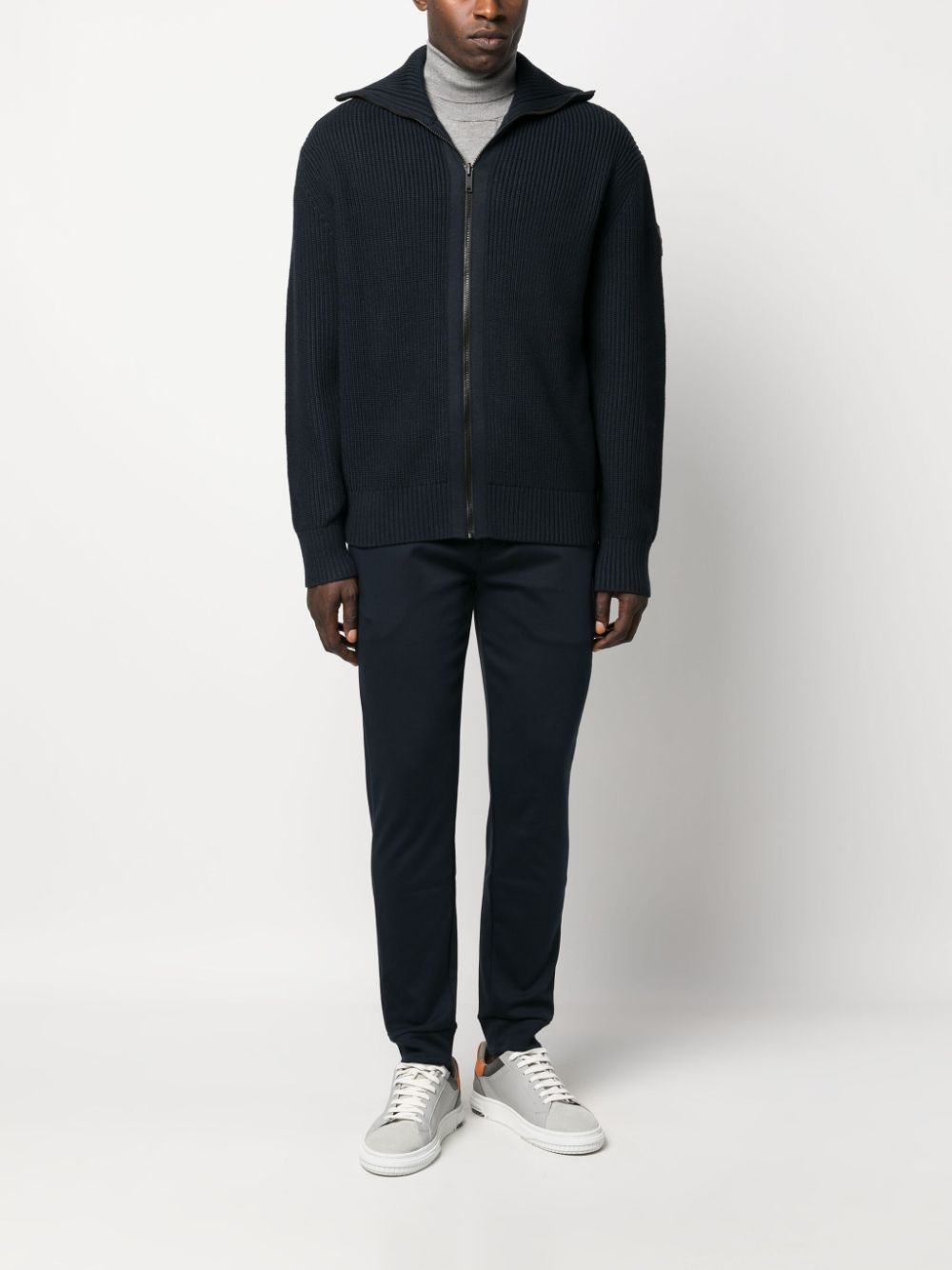 logo-patch slim track trousers - 2