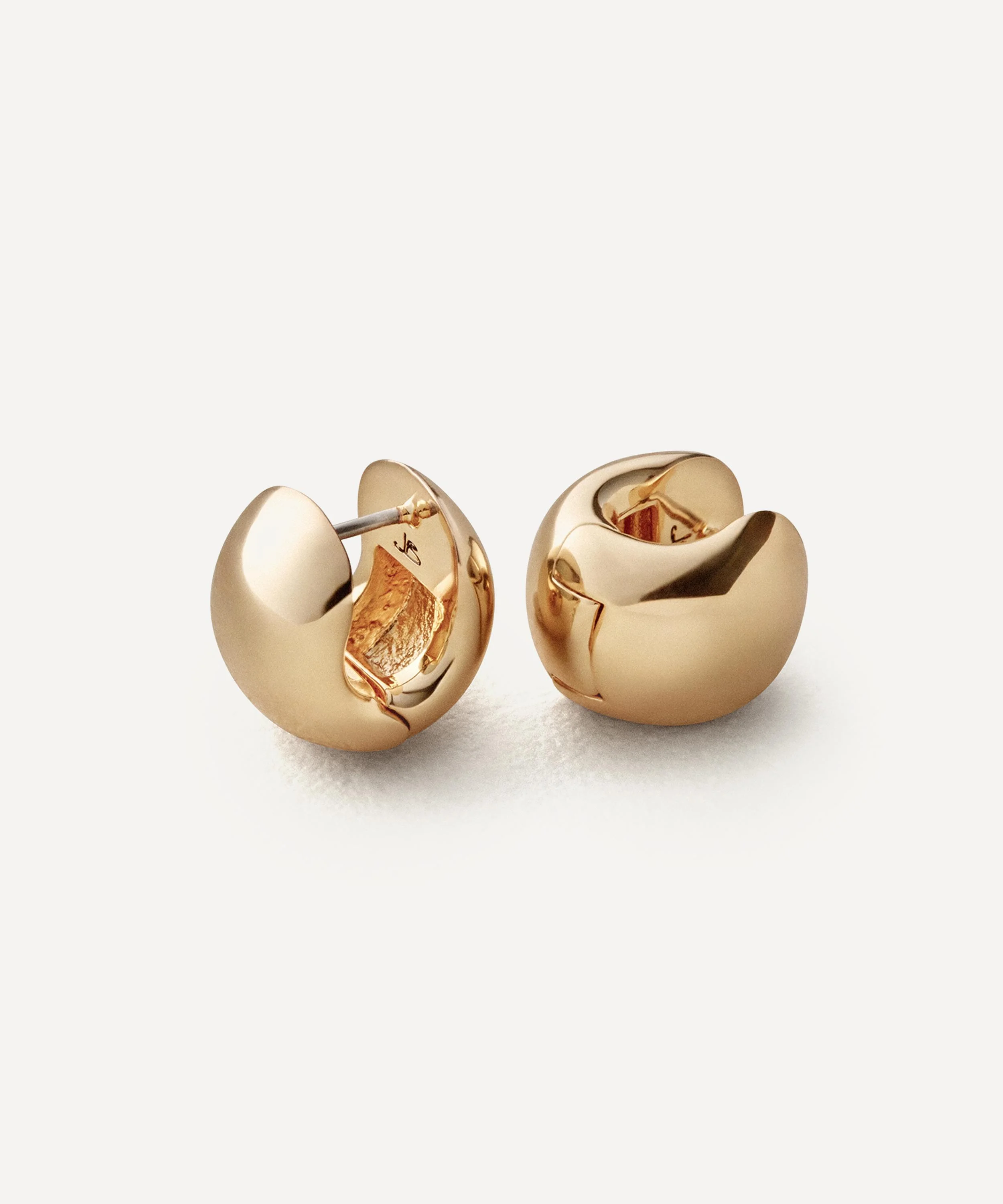 14ct Gold-Plated Mini Gemma Hoop Earrings - 1