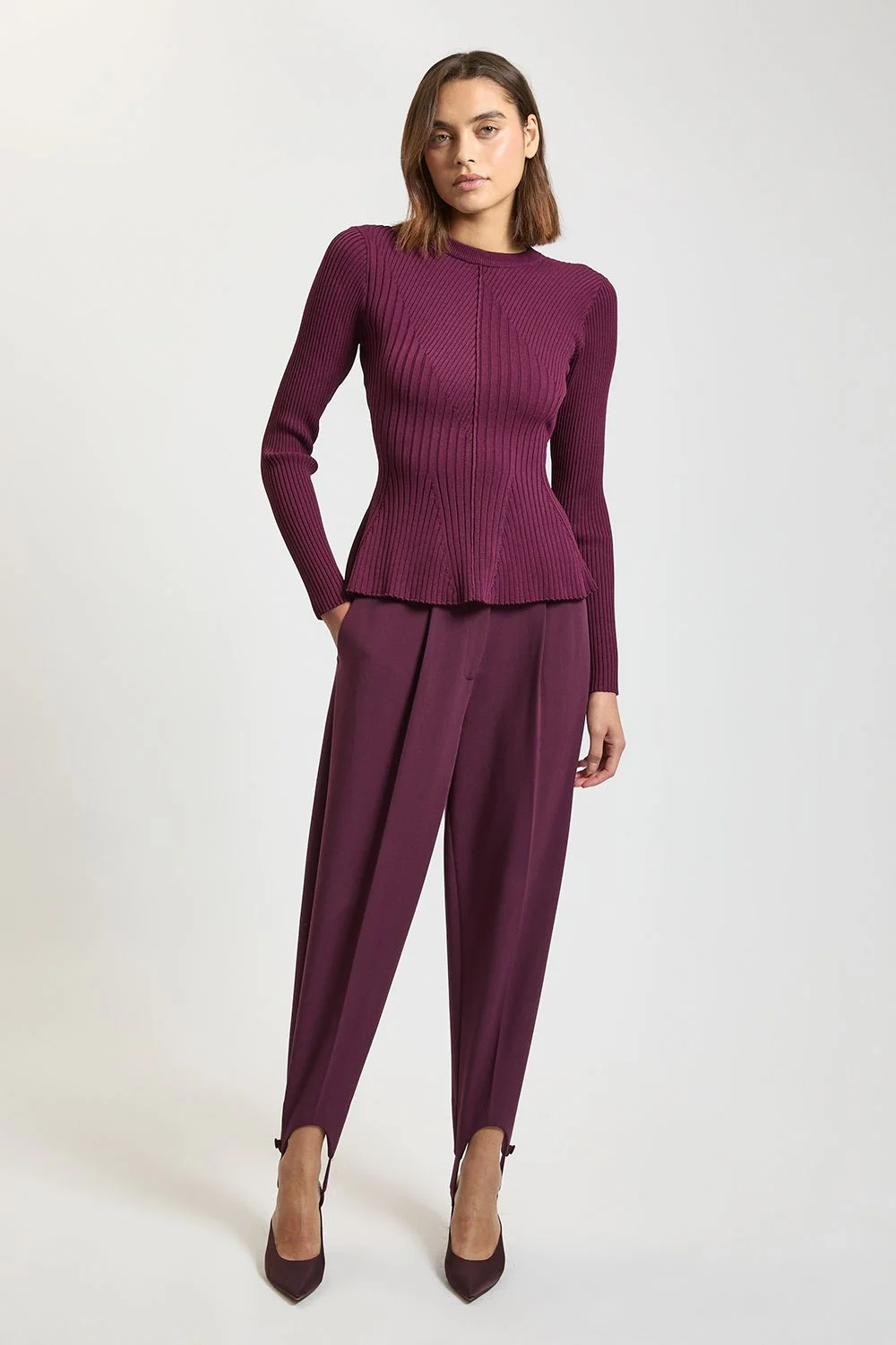 Compact Stretch Stirrup Slim Leg Trouser - 1