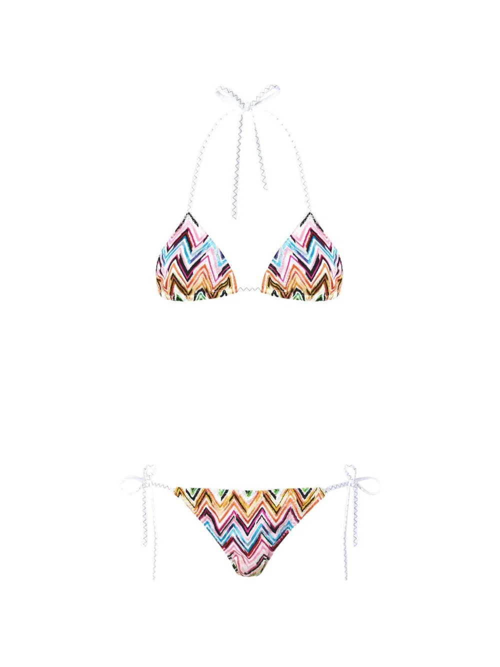 zigzag-pattern bikini set - 1