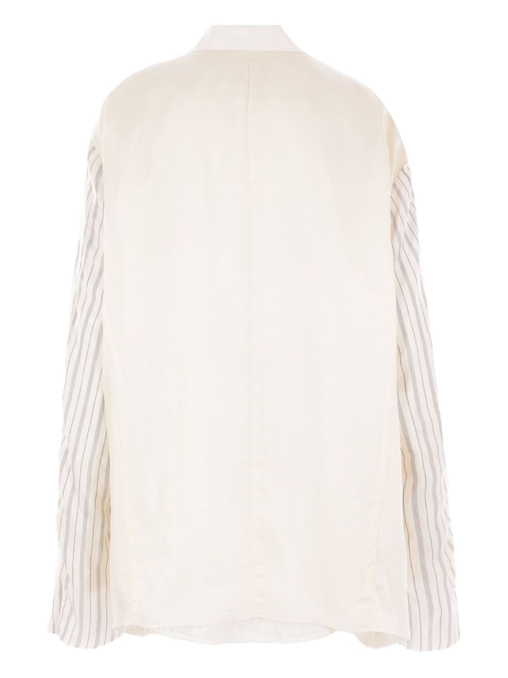 striped-sleeve reversible shirt - 2