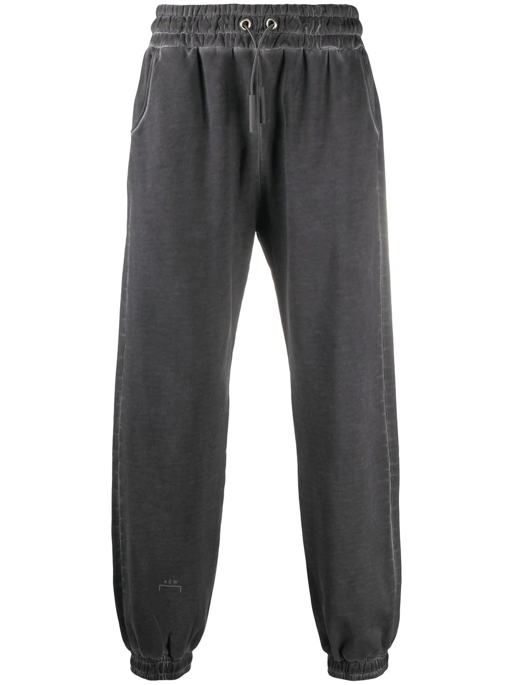 faded drawstring trousers - 1