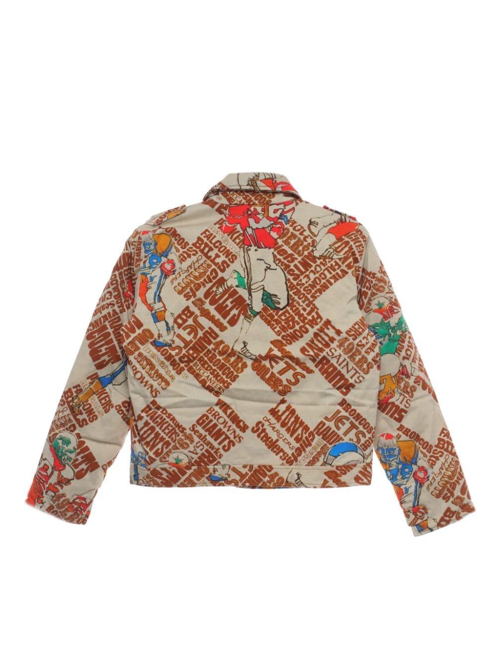 football-print padded jacket - 5