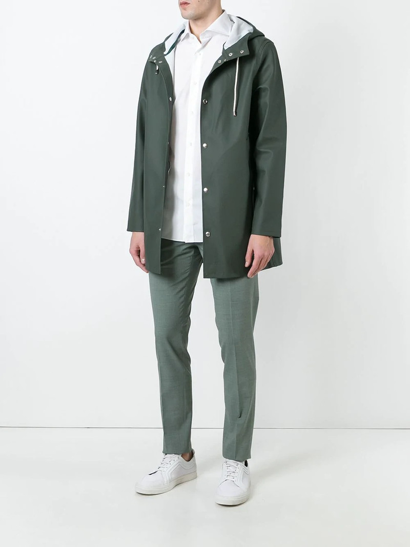 Stutterheim drawstring hood raincoat outlook