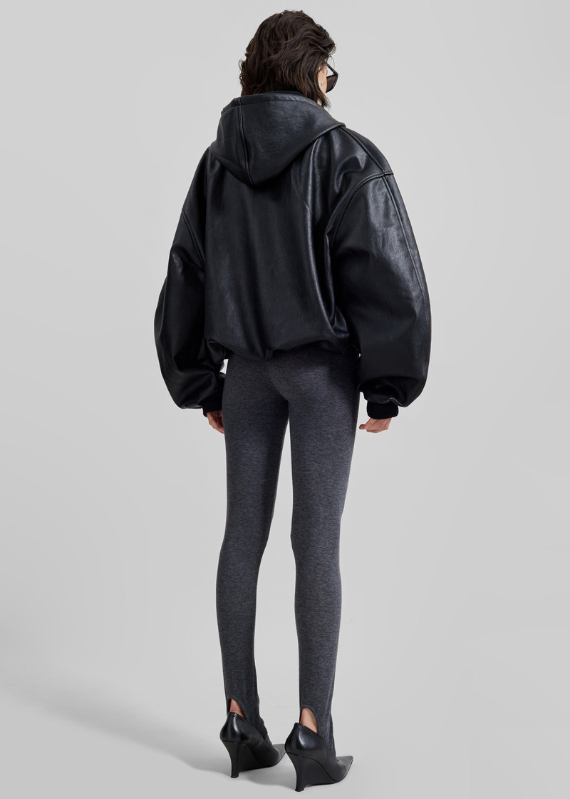 Santiago Faux Leather Jacket - Black 8