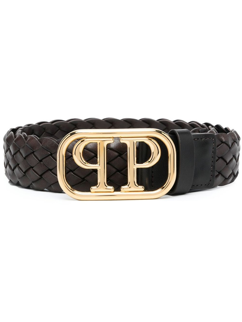 braided logo buckle belt 1