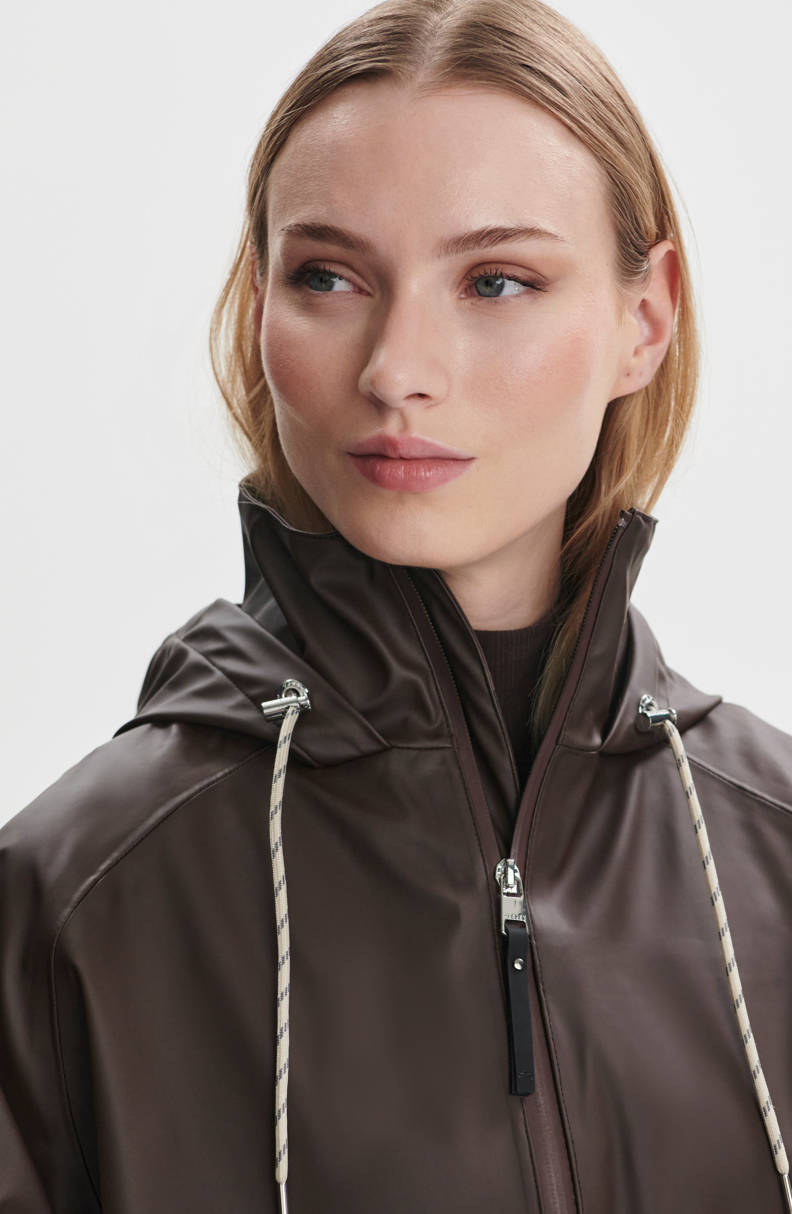 Varley Kirsten Waterproof Hooded Raincoat in Dark Truffle at Nordstrom - 9