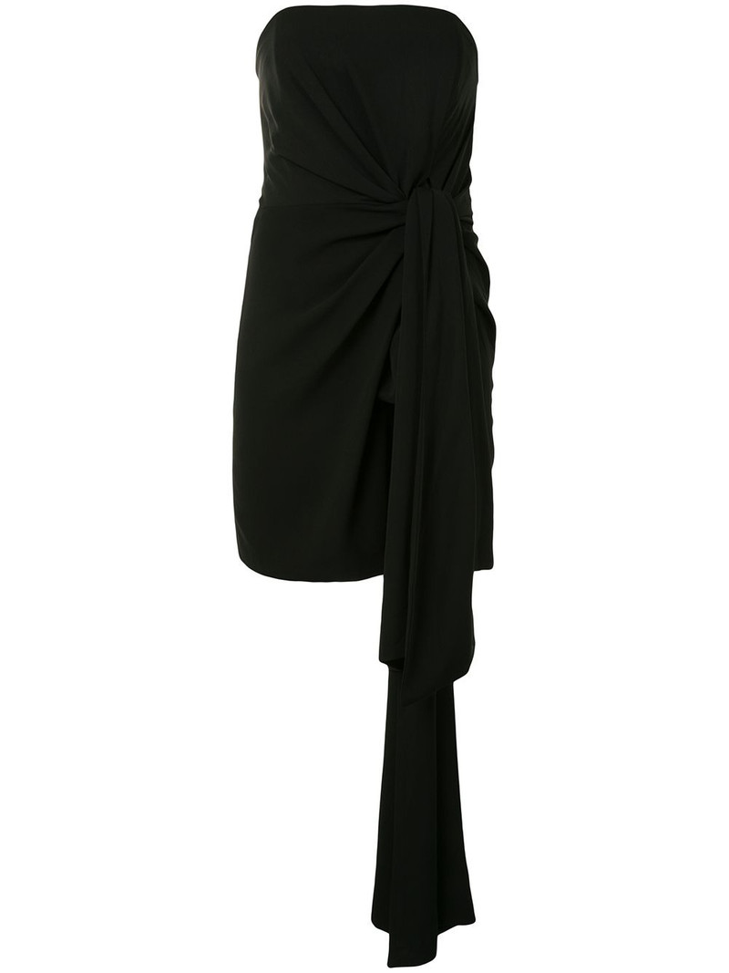 strapless draped mini dress 1