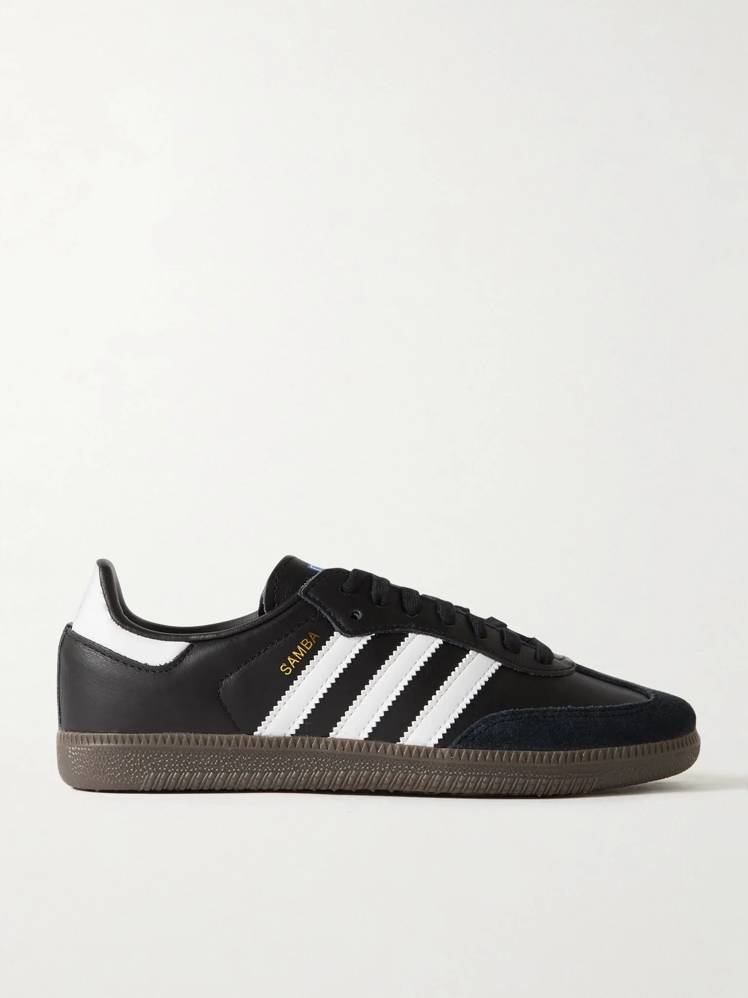 Samba OG suede-trimmed leather sneakers Black - 1