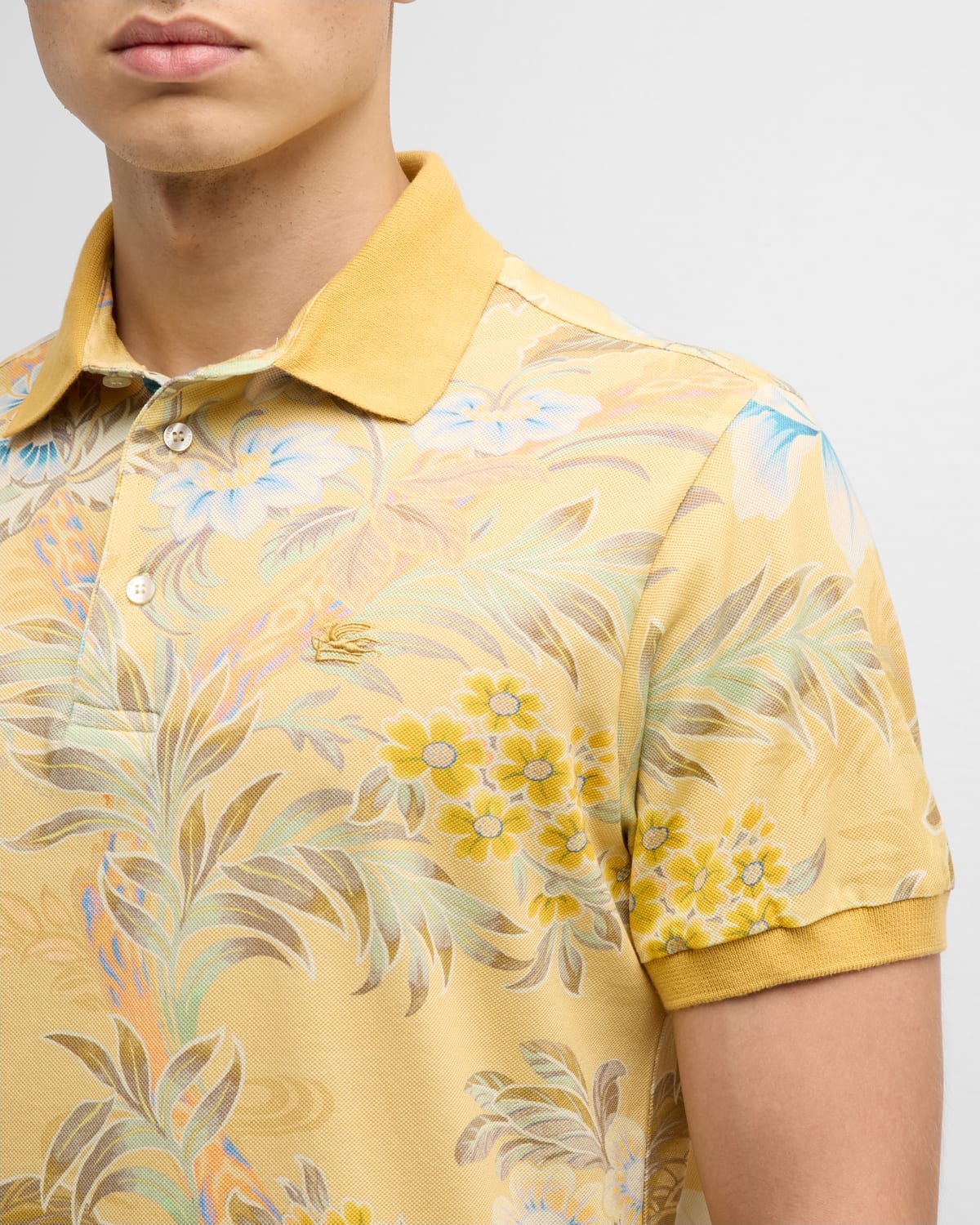 Men's Floral-Print Polo Shirt - 5