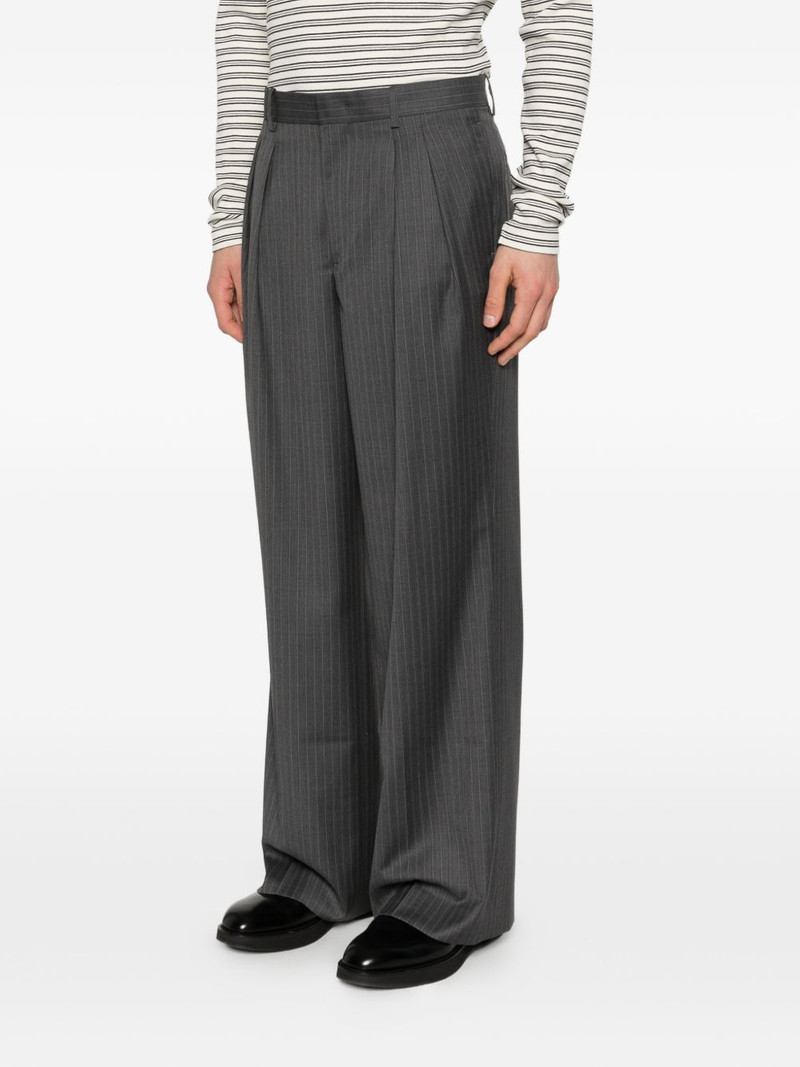 striped pleated tailored trousers 3