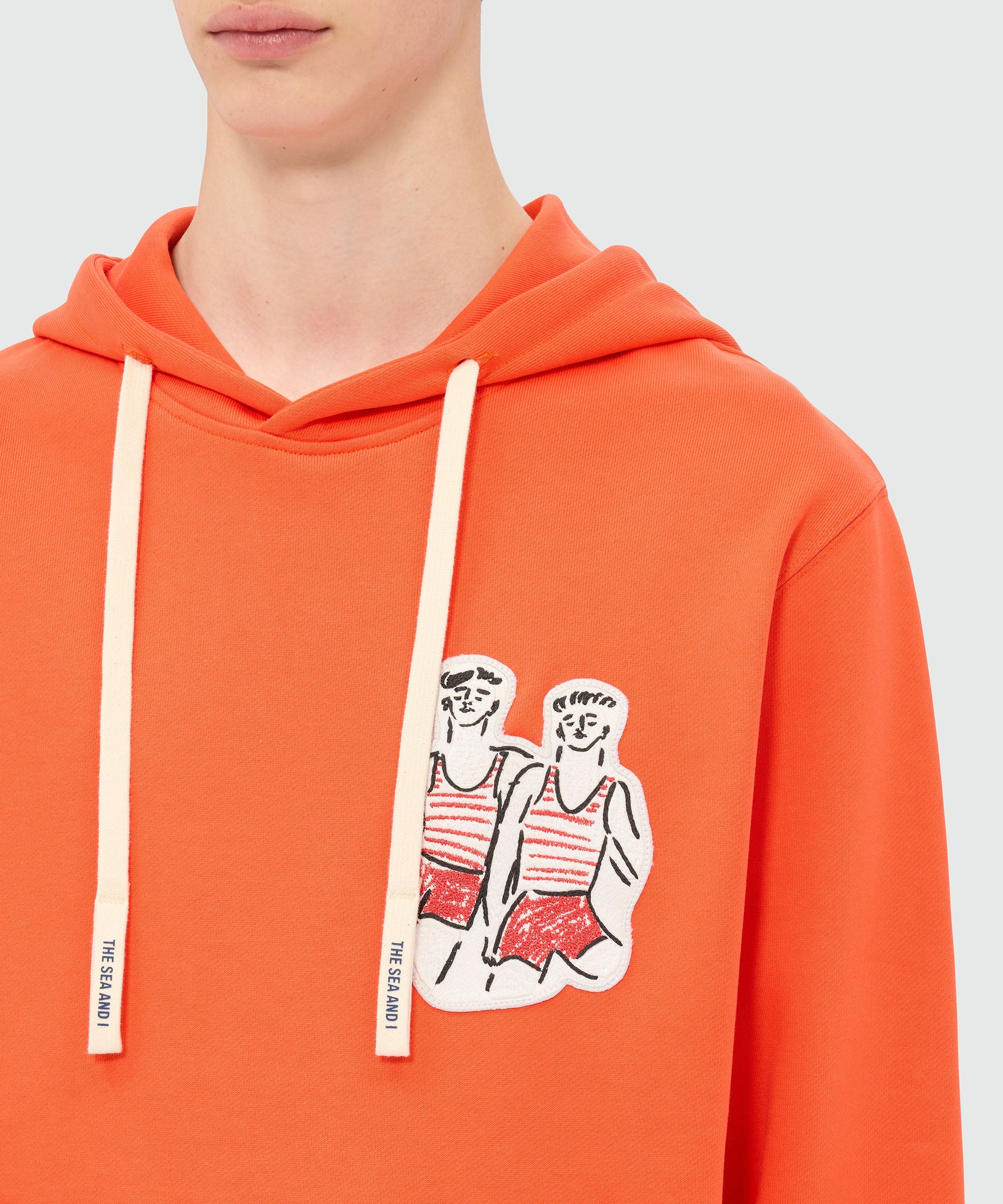 Red jersey sweatshirt with Luke Edward Hall x MSGM graphics - 5