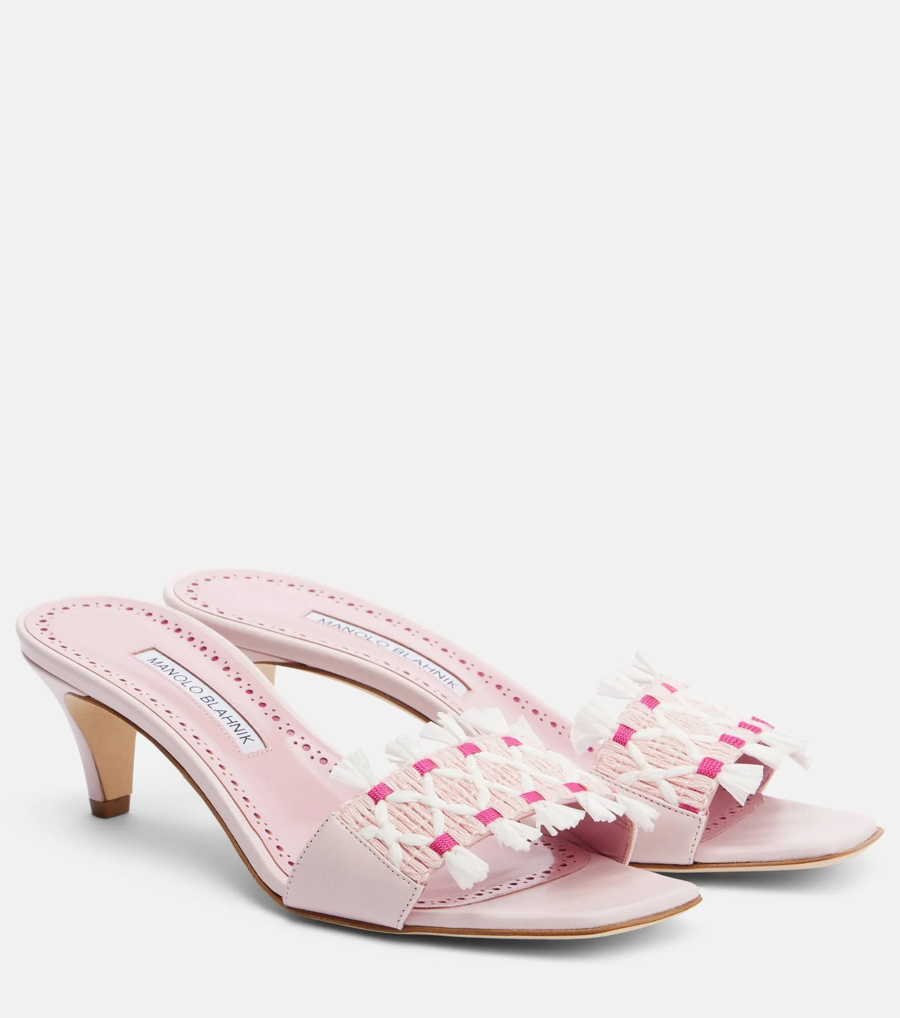 More embroidered leather mules - 1