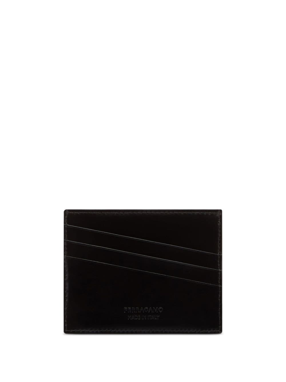 logo-embossed leather cardholder - 2