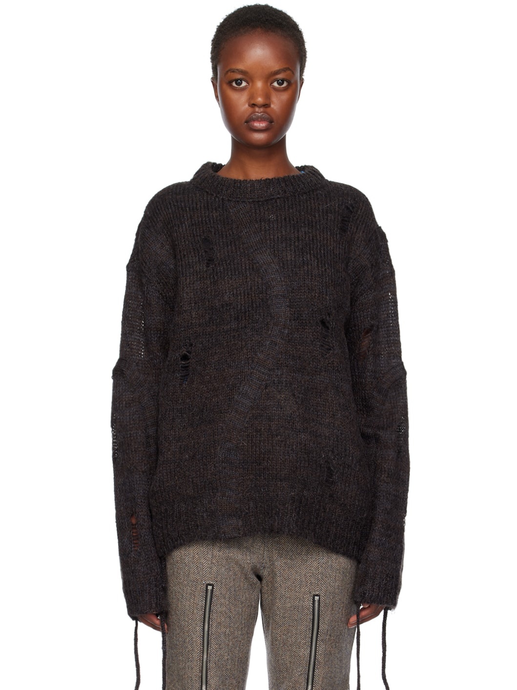 Brown Colbine Sweater - 1