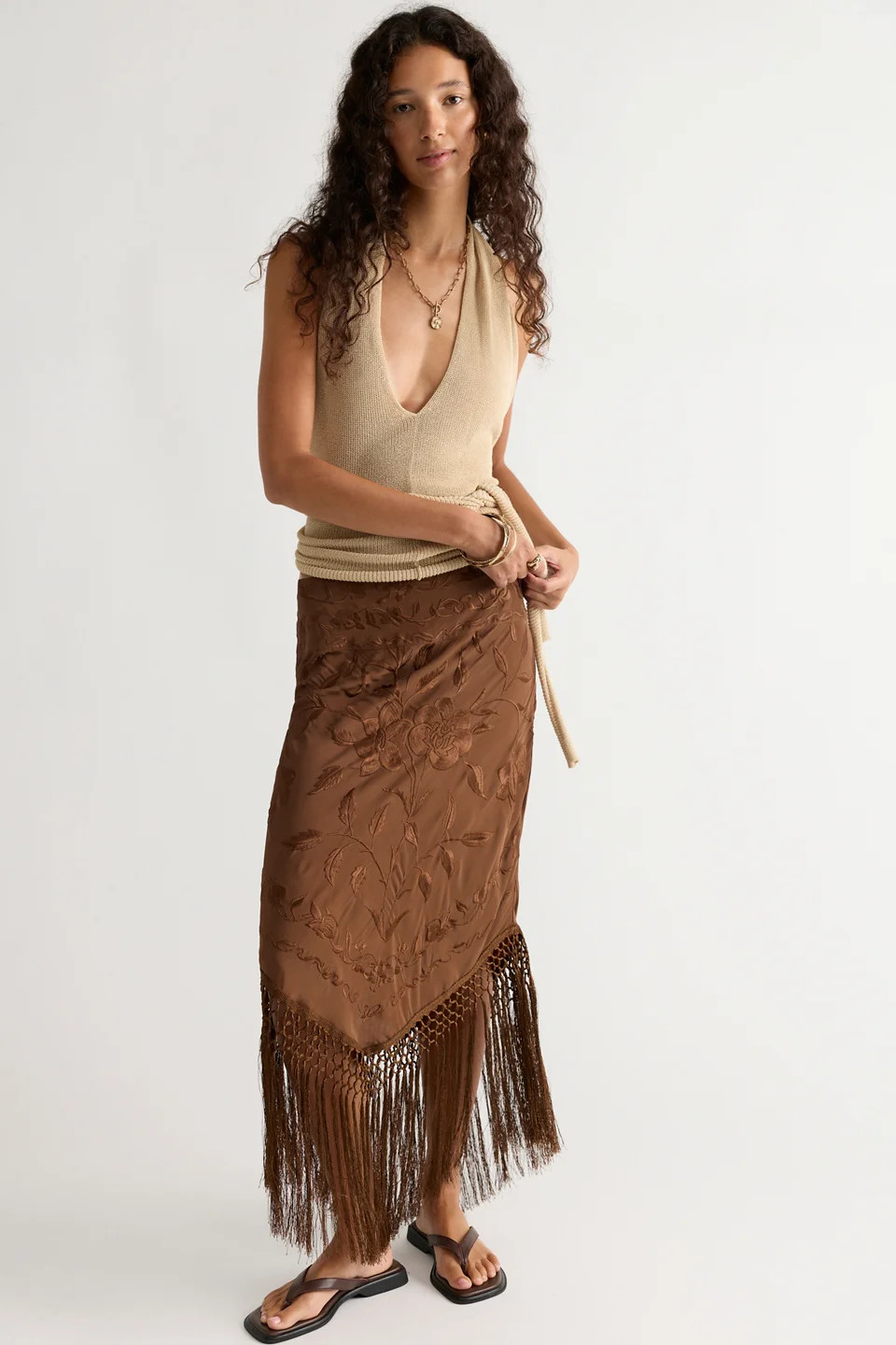 Fringe Element Midi Skirt - 1