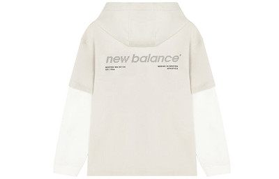 New Balance New Balance Logo Hoodie 'Beige White' 5CC39543-LBE outlook