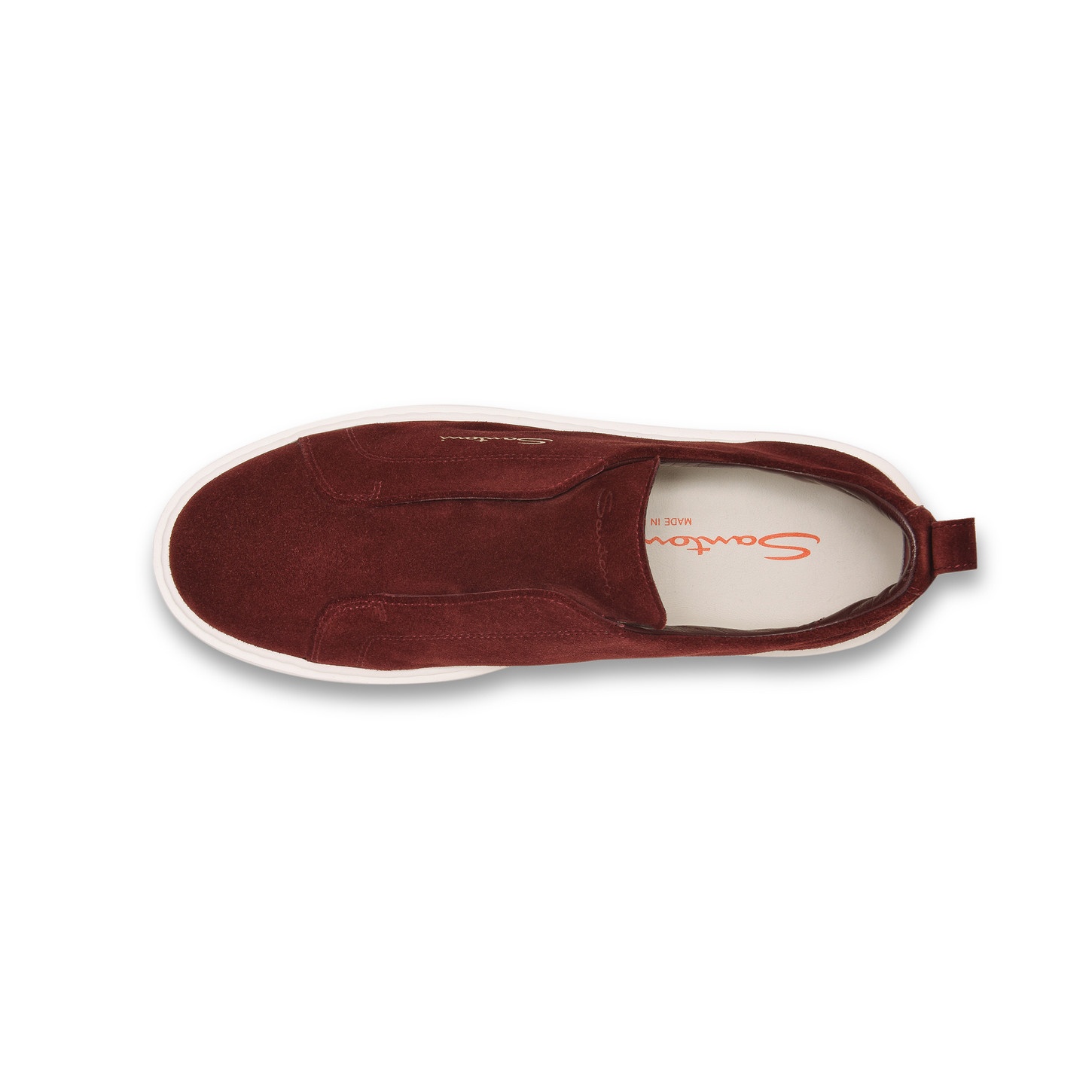 Women's burgundy suede slip-on sneaker - 4