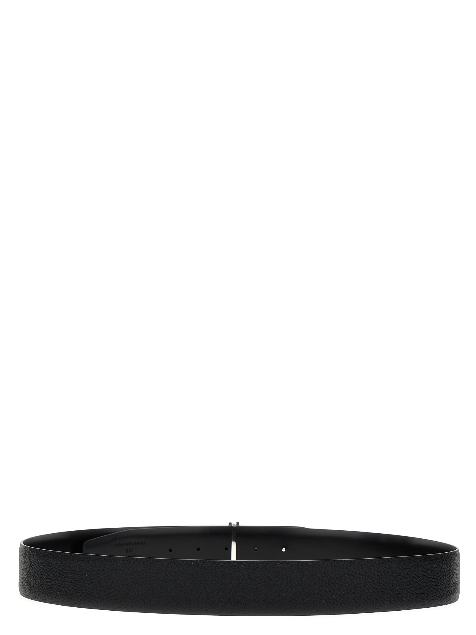Logo Leather Belt Belts Black - 2