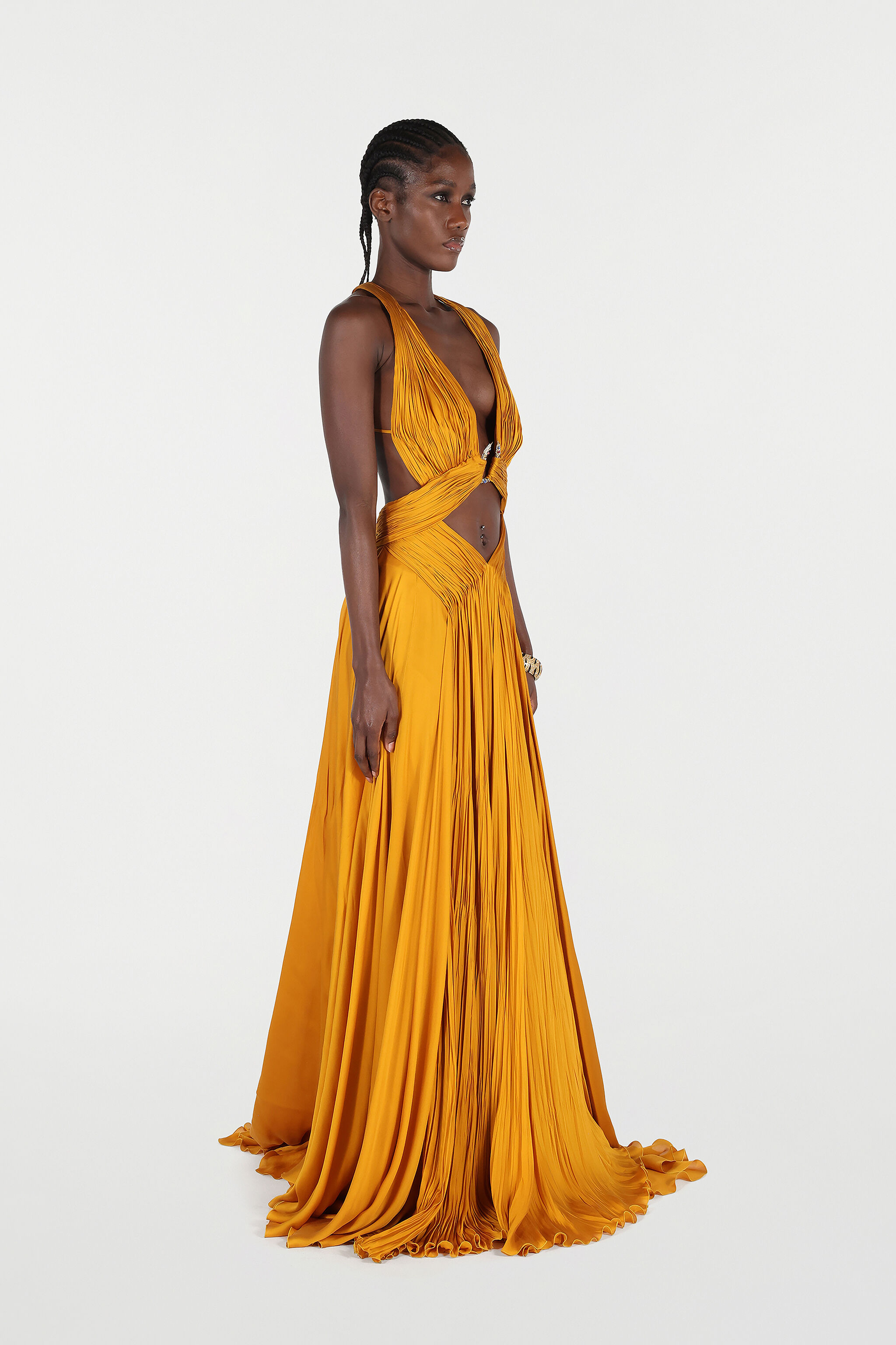 Extra-Long Pure Silk Dress - 3