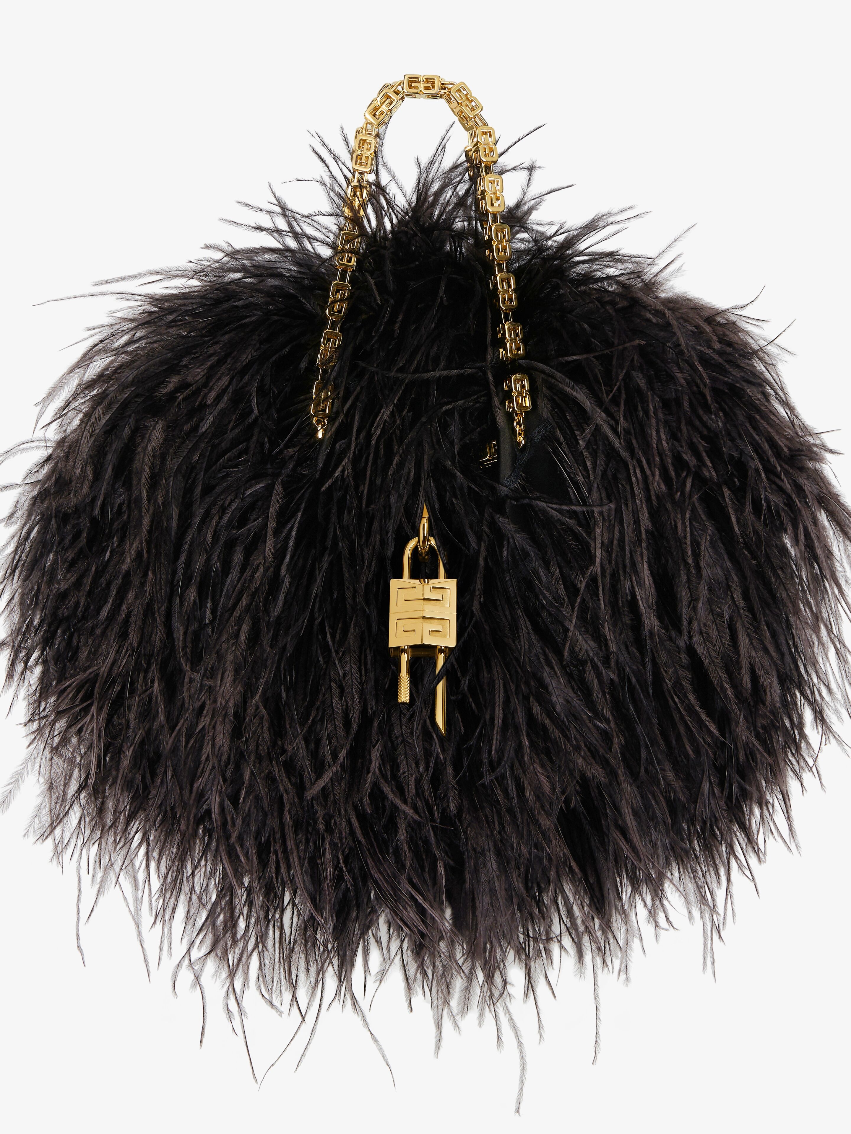 MINI KENNY BAG IN SILK WITH FEATHERS - 6