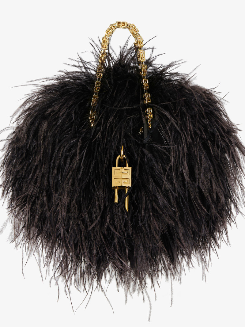 MINI KENNY BAG IN SILK WITH FEATHERS 6