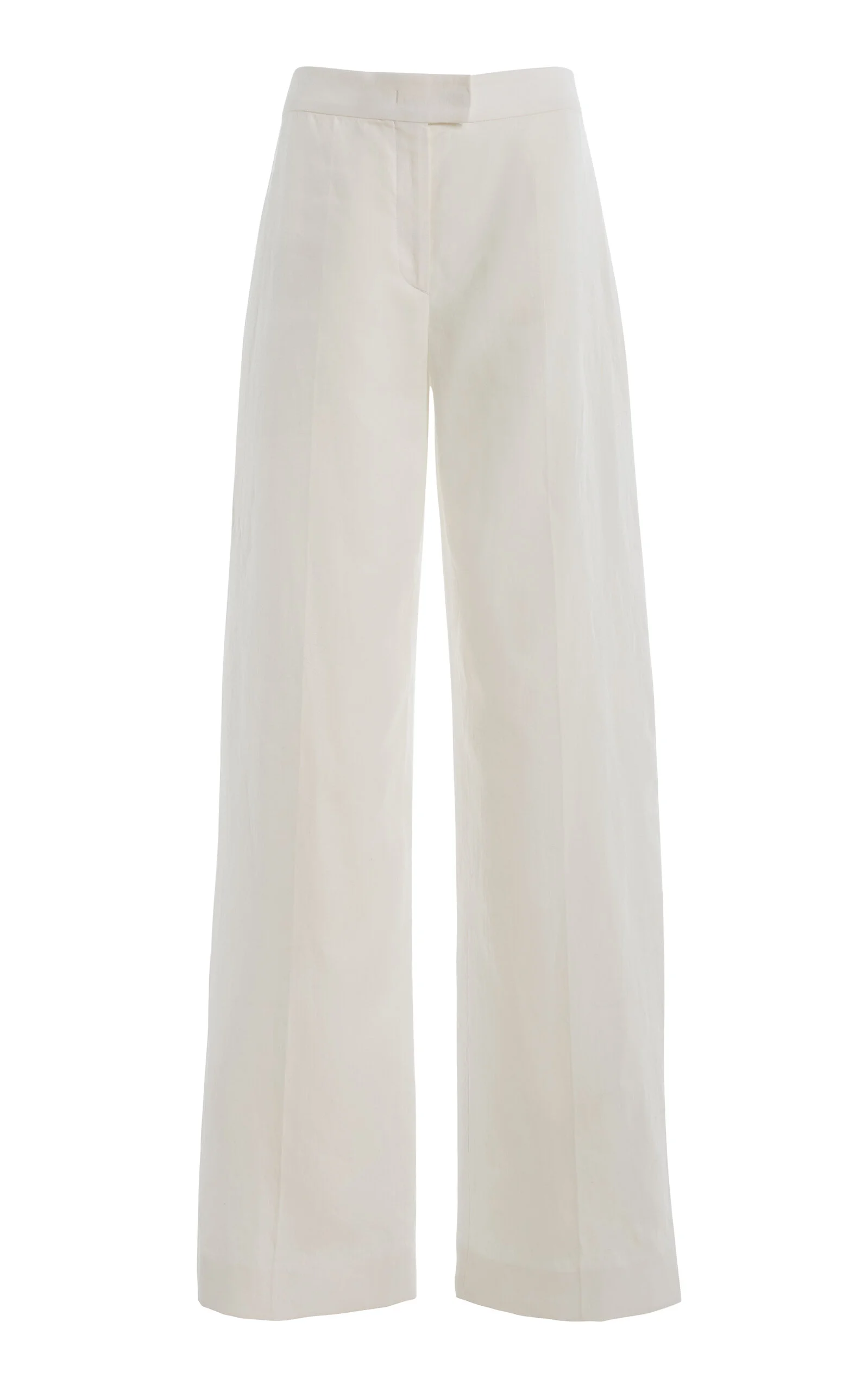 Flat Front Wide-Leg Pants - 1