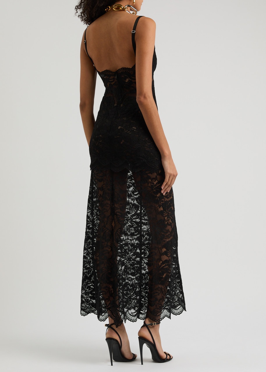 Rabanne Layered Lace Maxi Dress - 3