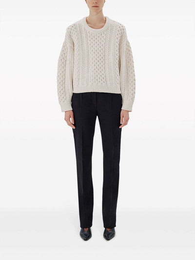 Another Tomorrow cable-knit wool jumper outlook