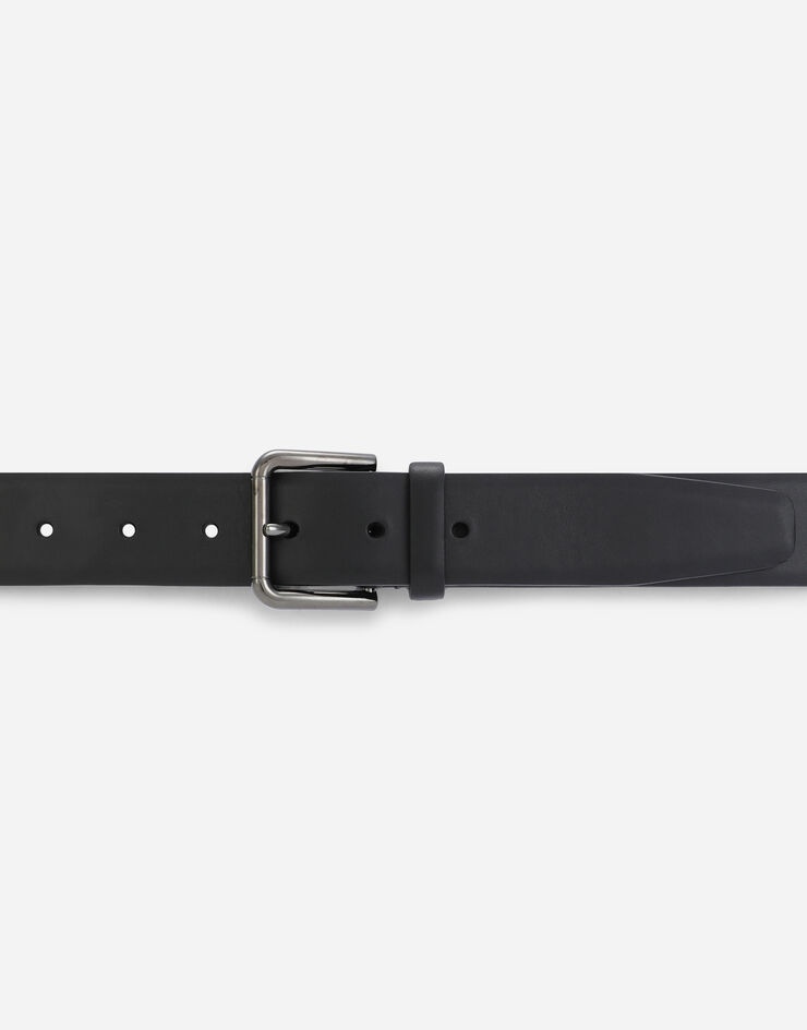 Lux leather belt with branded plates - 2