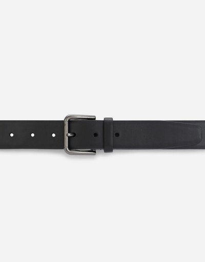 Dolce & Gabbana Lux leather belt with branded plates outlook