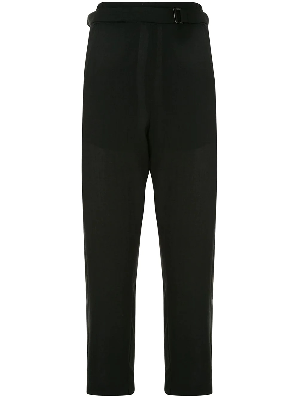 cropped crepe trousers - 1