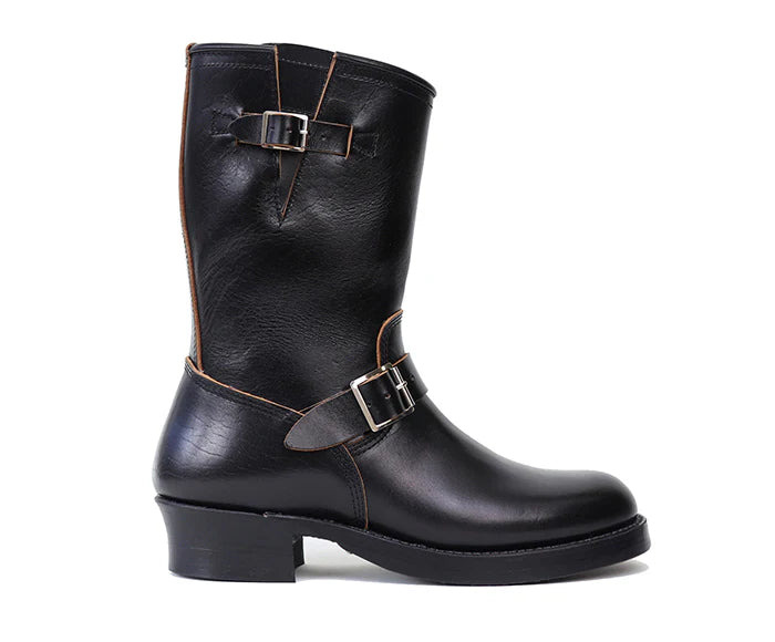 PRE-SALE LK-003 Wabash Engineer Boots Shinki Hikaku Horsebutt Black - 4