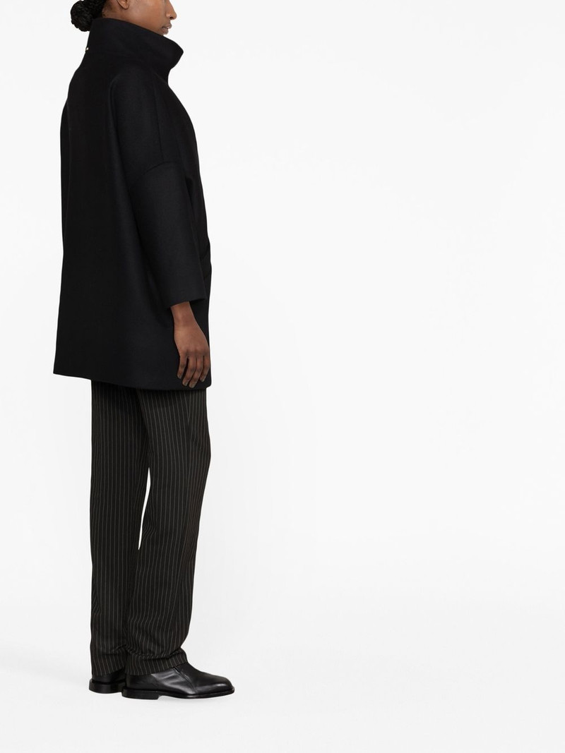 high-neck single-breasted coat 4