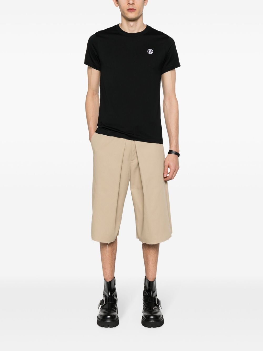 logo-embroidered cotton T-shirt - 2