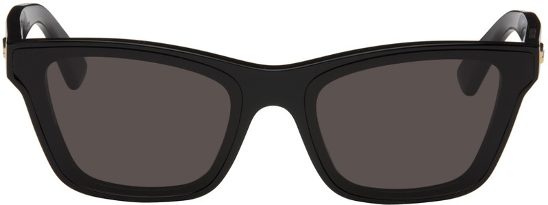 Bottega Veneta Black Cat-Eye Sunglasses outlook