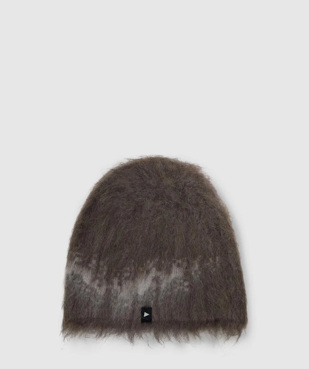 Jacquard shaggy knit cap - 1