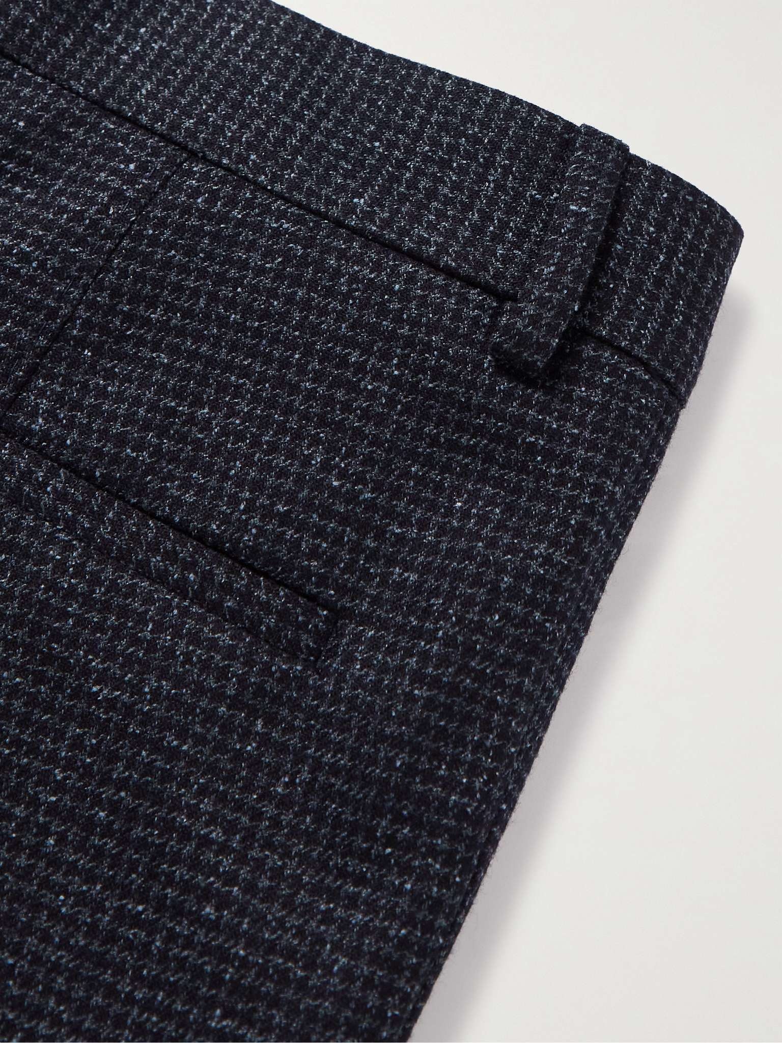 Pleated Houndstooth Virgin Wool and Silk-Blend Suit Trousers - 5