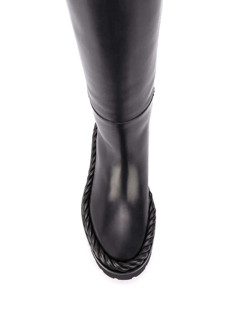 rope detail knee-length boots - 4