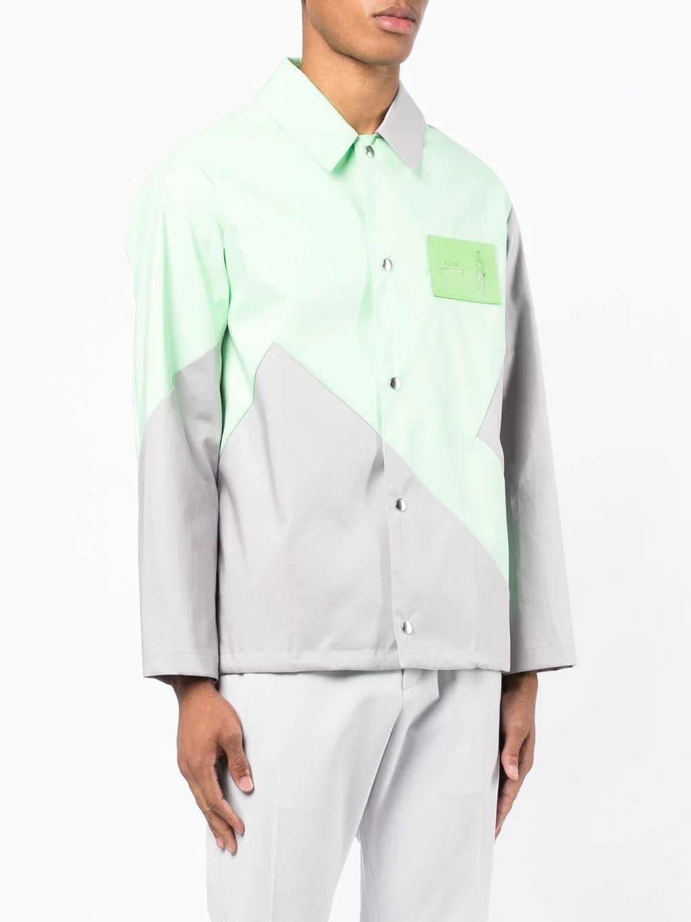 geometric panelled shirt - 3
