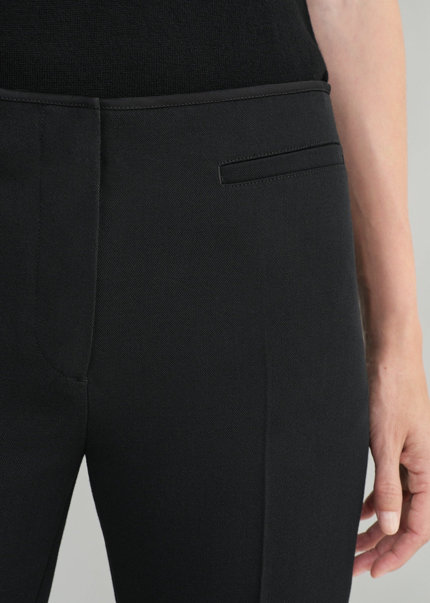 Low-waist cigarette trousers black - 6