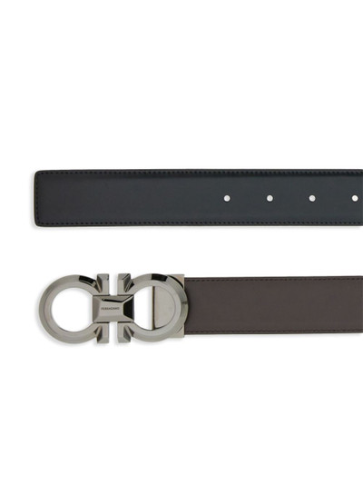 FERRAGAMO logo-engraved buckle reversible leather belt outlook