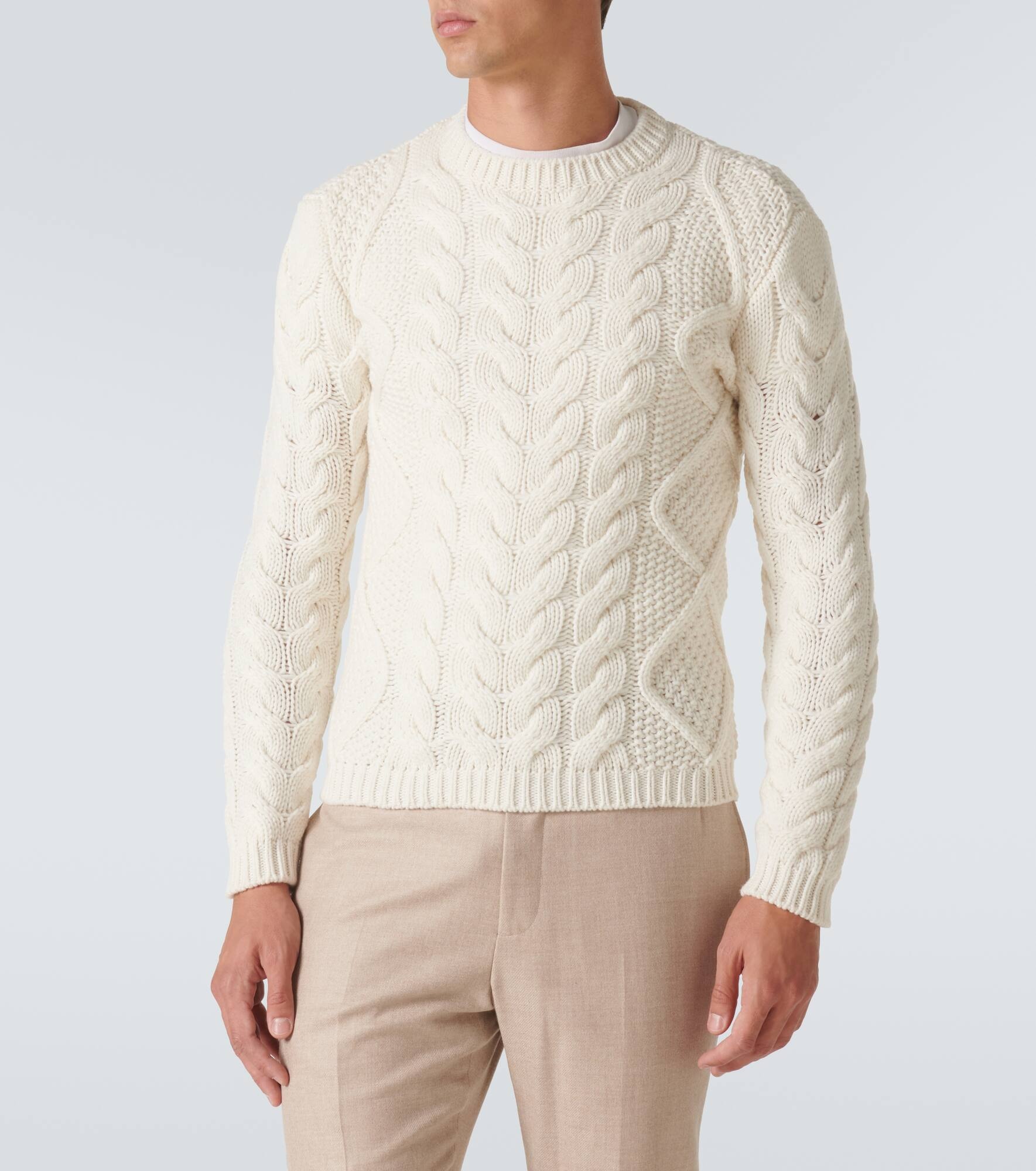 Cable-knit cashmere sweater - 3
