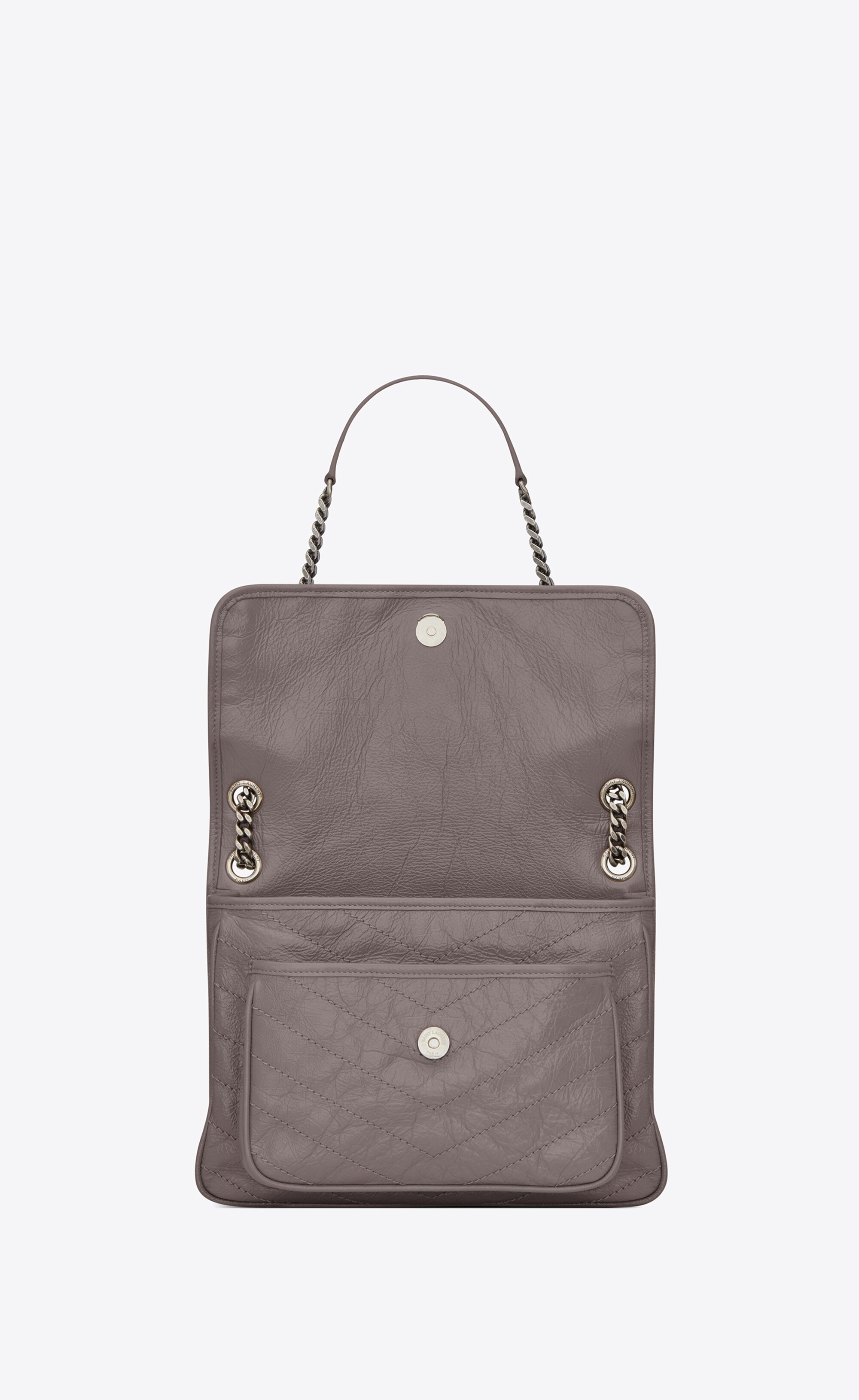 niki medium chain bag in crinkled vintage leather - 6