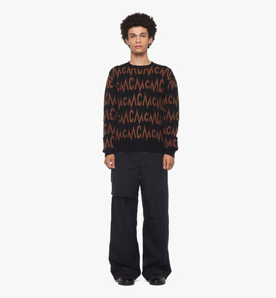MCM Monogram Jacquard Sweater in Recycled Cashmere outlook