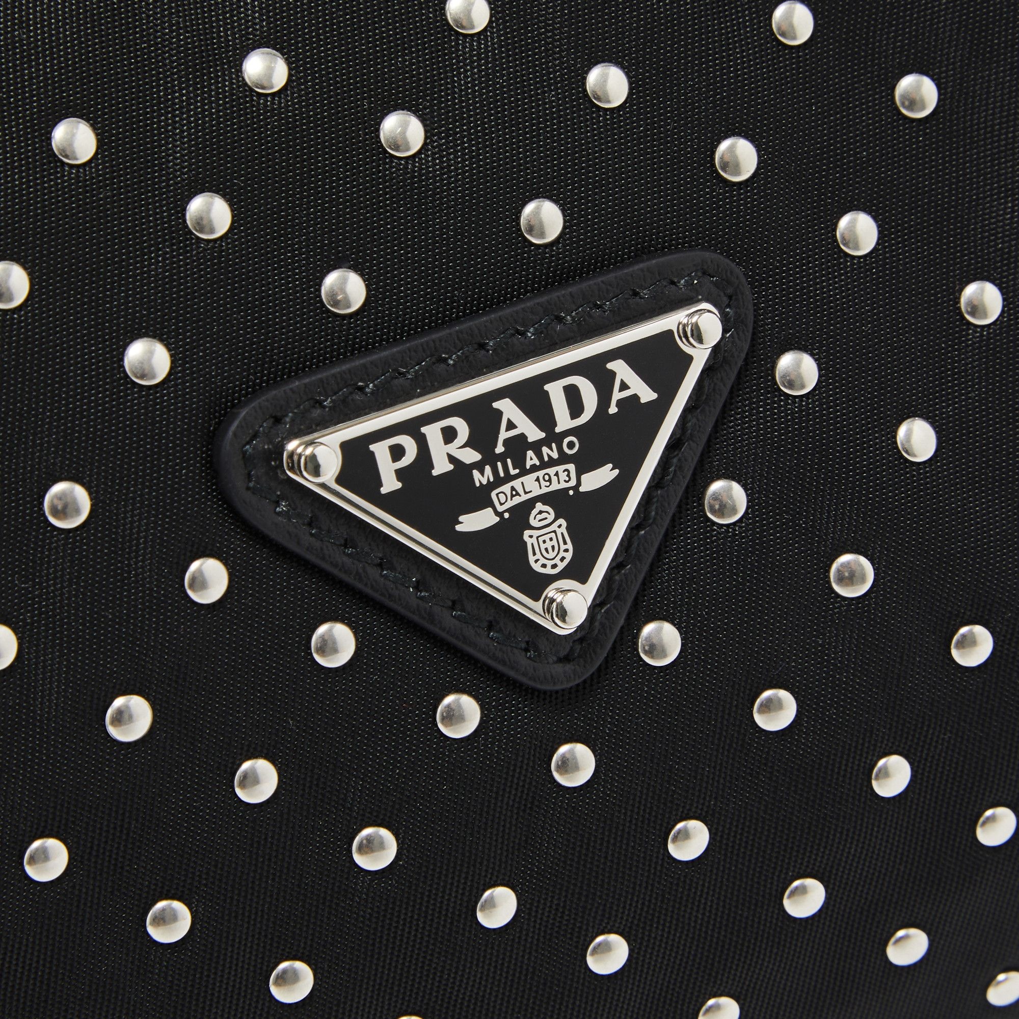 Prada Re-Edition Re-Nylon Mini Bag With Studs 'Black' - 3