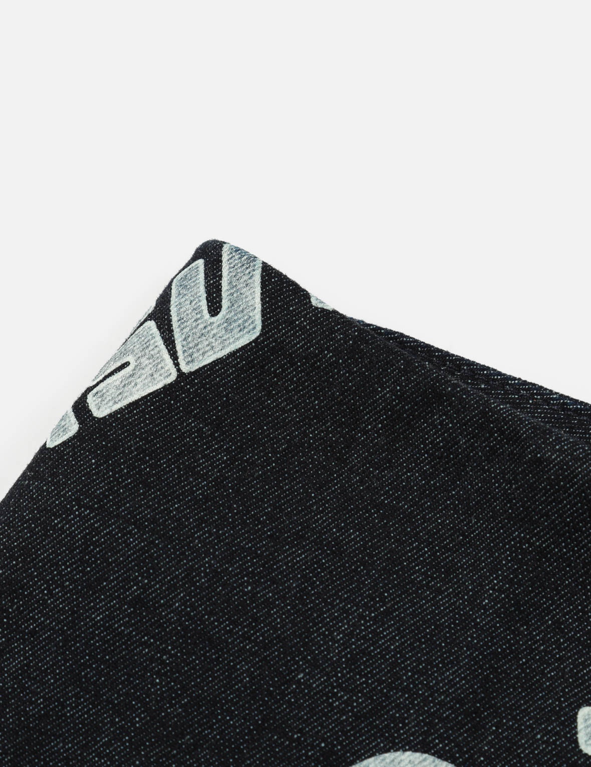 ALLOVER LOGO PRINT BLOCKING DENIM SKORT - 4