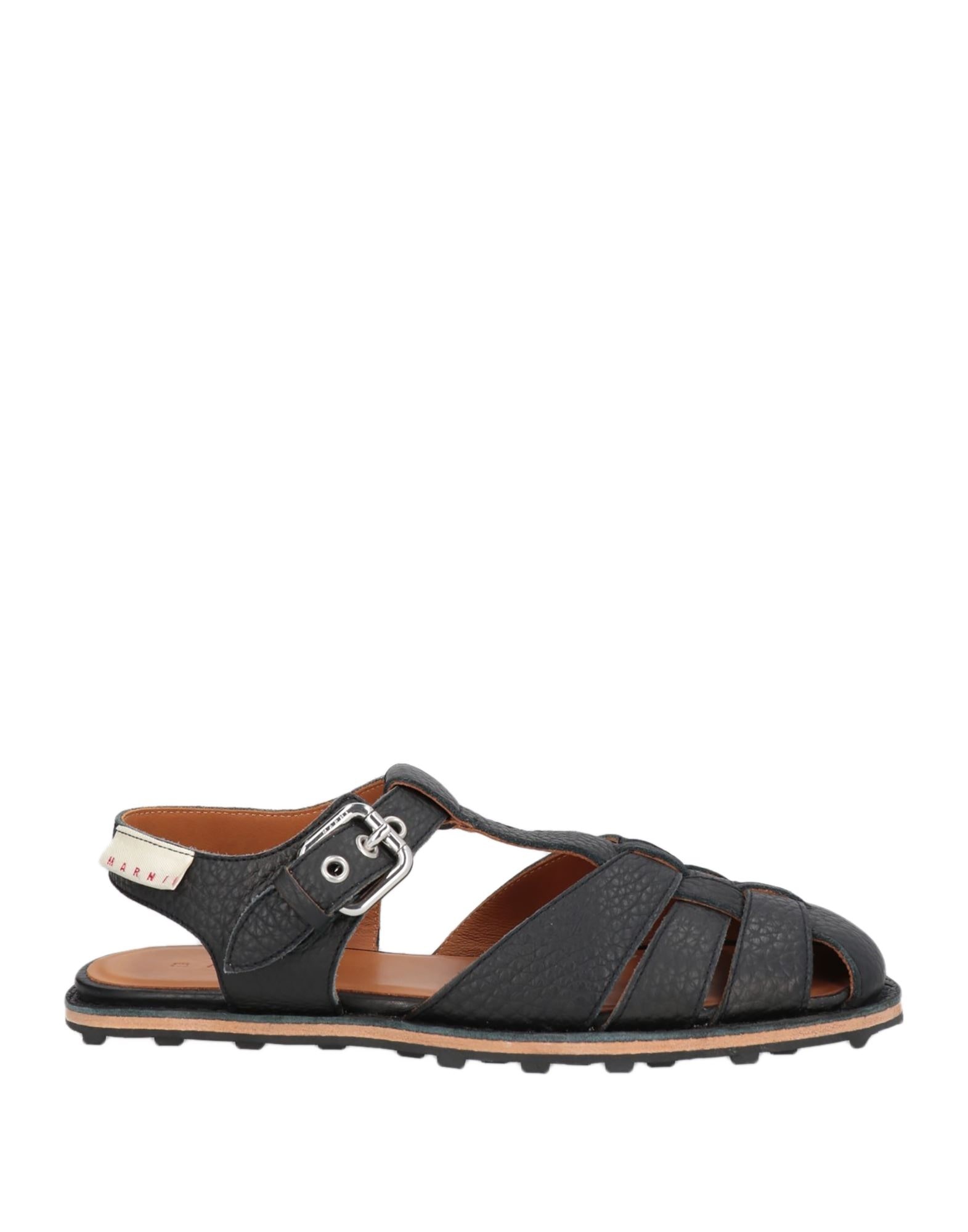 Black Men's Sandals - 1